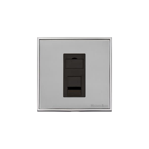 Executive Range Polished Chrome Switches & Sockets, EX22 - 1 Gang RJ45 by Heritage Brass By M-Marcus