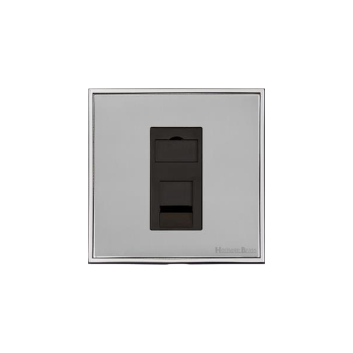 Executive Range Polished Chrome Switches & Sockets, EX22 - 1 Gang CAT6 by Heritage Brass By M-Marcus