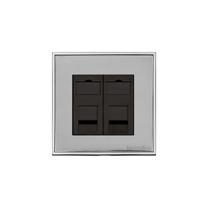 Executive Range Polished Chrome Switches & Sockets, EX22 - 2 Gang Master Line Socket by Heritage Brass By M-Marcus