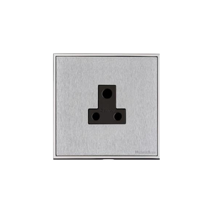 Executive Range Satin Chrome with Polished Chrome Switches & Sockets, EX23 - 5 Amp 3 Round Pin Socket by Heritage Brass By M-Marcus