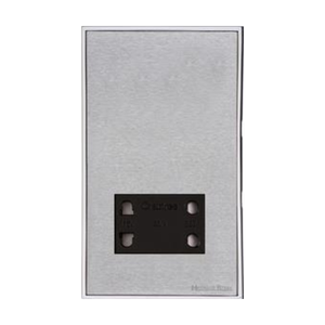 Executive Range Satin Chrome with Polished Chrome Switches & Sockets, EX23 - Shaver Socket Output Voltage 110/240V by Heritage Brass By M-Marcus