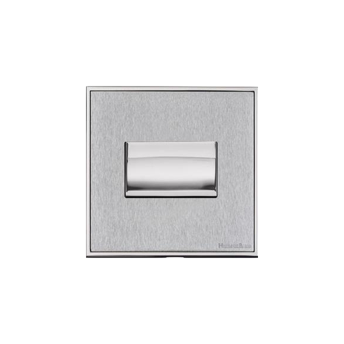 Executive Range Satin Chrome with Polished Chrome Switches & Sockets, EX23 - 6A Triple Pole Fan Isolator Switch by Heritage Brass By M-Marcus