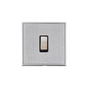 Executive Range Satin Chrome with Polished Chrome Switches & Sockets, EX23 - 1 Gang Rocker Switch by Heritage Brass By M-Marcus