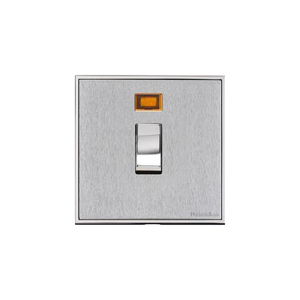 Executive Range Satin Chrome with Polished Chrome Switches & Sockets, EX23 - 20A Double Pole Switch with Neon by Heritage Brass By M-Marcus
