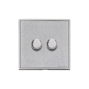 Executive Range Satin Chrome with Polished Chrome Switches & Sockets, EX23 - 2G Multi Location Secondary Dimmer by Heritage Brass By M-Marcus