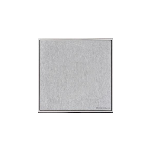 Executive Range Satin Chrome with Polished Chrome Switches & Sockets, EX23 - Single Blank Plate by Heritage Brass By M-Marcus