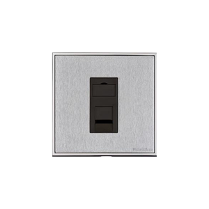 Executive Range Satin Chrome with Polished Chrome Switches & Sockets, EX23 - 1 Gang CAT6 by Heritage Brass By M-Marcus