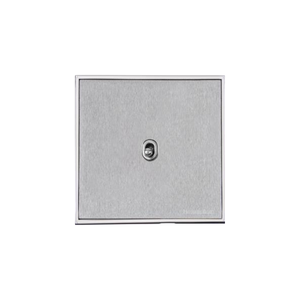 Executive Range Satin Chrome with Polished Chrome Switches & Sockets, EX23 - 1 Gang Stockholm Toggle by Heritage Brass By M-Marcus