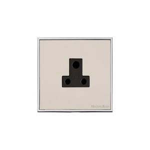Executive Range Satin Nickel with Polished Chrome Switches & Sockets, EX25 - 5 Amp 3 Round Pin Socket by Heritage Brass By M-Marcus