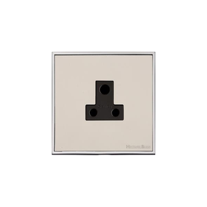 Executive Range Satin Nickel with Polished Chrome Switches & Sockets, EX25 - 5 Amp 3 Round Pin Socket by Heritage Brass By M-Marcus