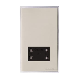 Executive Range Satin Nickel with Polished Chrome Switches & Sockets, EX25 - Shaver Socket Output Voltage 110/240V by Heritage Brass By M-Marcus