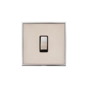 Executive Range Satin Nickel with Polished Chrome Switches & Sockets, EX25 - 1 Gang Rocker Switch by Heritage Brass By M-Marcus