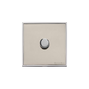 Executive Range Satin Nickel with Polished Chrome Switches & Sockets, EX25 - 1 Gang Dimmer 250 watts (Compatible with halogen/ incandescent bulbs) by Heritage Brass By M-Marcus
