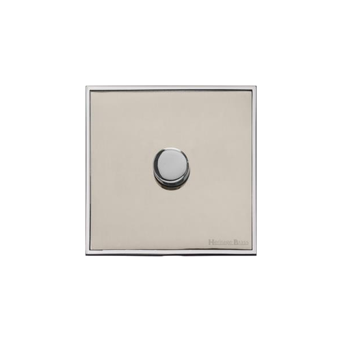 Executive Range Satin Nickel with Polished Chrome Switches & Sockets, EX25 - 1G Multi Location Primary Dimmer by Heritage Brass By M-Marcus