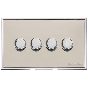 Executive Range Satin Nickel with Polished Chrome Switches & Sockets, EX25 - 4G Multi Location Secondary Dimmer by Heritage Brass By M-Marcus