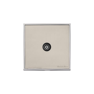 Executive Range Satin Nickel with Polished Chrome Switches & Sockets, EX25 - 1 Gang Non-Isolated TV Coaxial Socket by Heritage Brass By M-Marcus