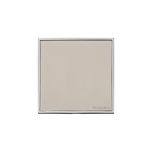 Executive Range Satin Nickel with Polished Chrome Switches & Sockets, EX25 - Single Blank Plate by Heritage Brass By M-Marcus