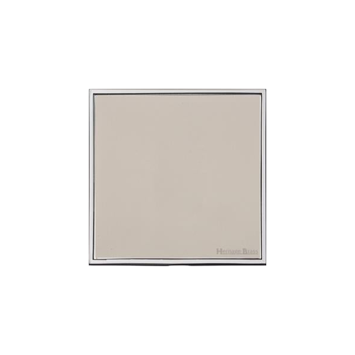 Executive Range Satin Nickel with Polished Chrome Switches & Sockets, EX25 - Single Blank Plate by Heritage Brass By M-Marcus