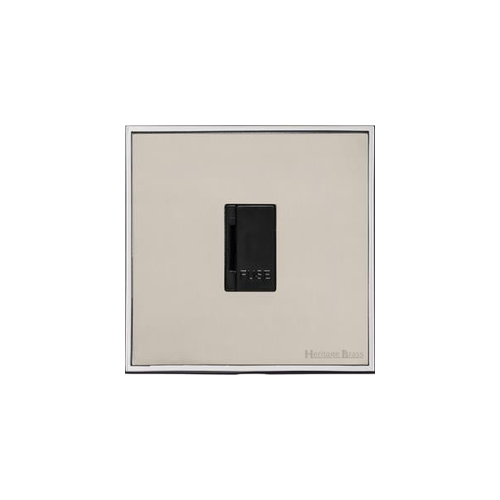 Executive Range Satin Nickel with Polished Chrome Switches & Sockets, EX25 - Unswitched Spur (13 Amp) by Heritage Brass By M-Marcus