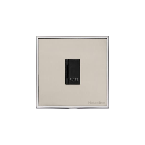 Executive Range Satin Nickel with Polished Chrome Switches & Sockets, EX25 - Unswitched Spur (13 Amp) by Heritage Brass By M-Marcus