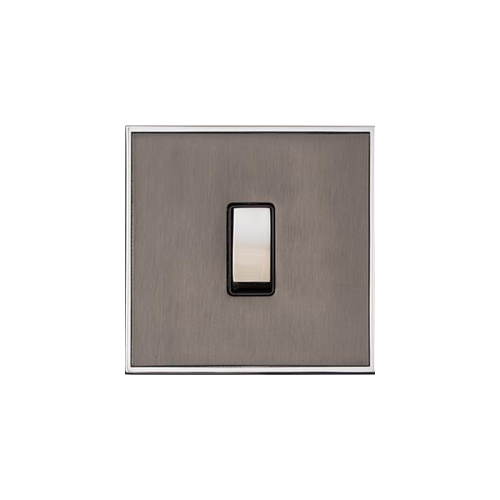 Executive Range Satin Black Nickel with Polished Chrome Switches & Sockets, EX26 - 1 Gang Rocker Switch by Heritage Brass By M-Marcus