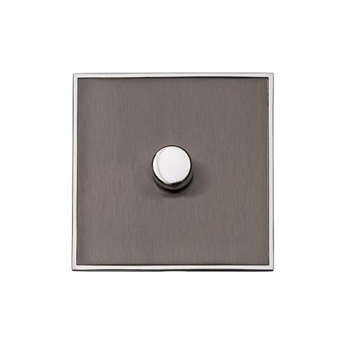 Executive Range Satin Black Nickel with Polished Chrome Switches & Sockets, EX26 - 1G Multi Location Primary Dimmer by Heritage Brass By M-Marcus