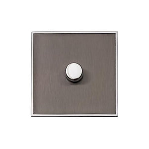 Executive Range Satin Black Nickel with Polished Chrome Switches & Sockets, EX26 - 1G Multi Location Secondary Dimmer by Heritage Brass By M-Marcus