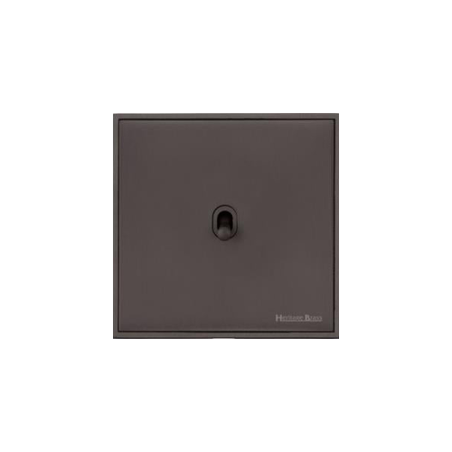 Executive Range Matt Bronze Switches & Sockets, EX9 - 1 Gang Intermediate Stockholm Toggle by Heritage Brass By M-Marcus