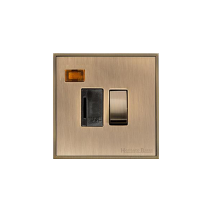 Executive Range Antique Brass Switches & Sockets, EX91 - Switched Spur with Neon (13 Amp) by Heritage Brass By M-Marcus