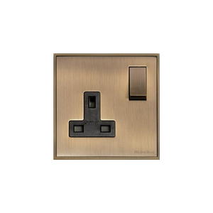 Executive Range Antique Brass Switches & Sockets, EX91 - Single Socket (13 Amp) by Heritage Brass By M-Marcus