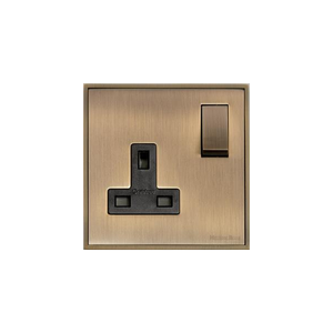 Executive Range Antique Brass Switches & Sockets, EX91 - Single Socket (13 Amp) by Heritage Brass By M-Marcus