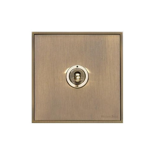 Executive Range Antique Brass Switches & Sockets, EX91 - 1 Gang Toggle Switch by Heritage Brass By M-Marcus