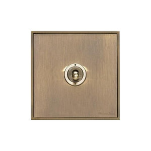 Executive Range Antique Brass Switches & Sockets, EX91 - 1 Gang Intermediate Toggle Switch by Heritage Brass By M-Marcus