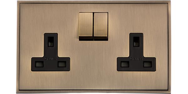 Executive Range - Antique Brass - Double Socket (13 Amp)