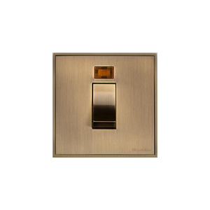 Executive Range Antique Brass Switches & Sockets, EX91 - 45A DP Cooker Switch with Neon (single plate) by Heritage Brass By M-Marcus