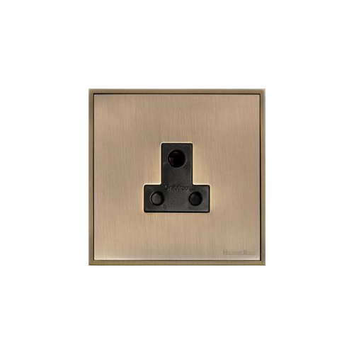 Executive Range Antique Brass Switches & Sockets, EX91 - 5 Amp 3 Round Pin Socket by Heritage Brass By M-Marcus