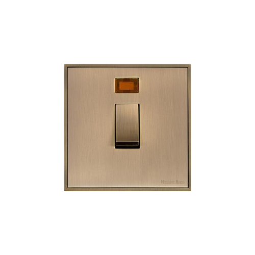 Executive Range Antique Brass Switches & Sockets, EX91 - 20A Double Pole Switch with Neon by Heritage Brass By M-Marcus