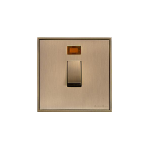 Executive Range Antique Brass Switches & Sockets, EX91 - 20A Double Pole Switch with Neon by Heritage Brass By M-Marcus