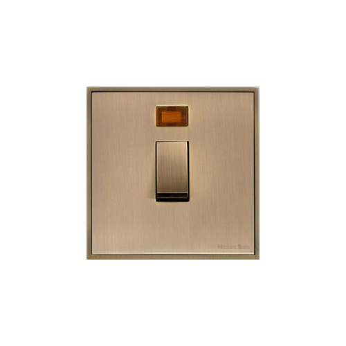 Executive Range Antique Brass Switches & Sockets, EX91 - 20A Double Pole Switch with Neon by Heritage Brass By M-Marcus