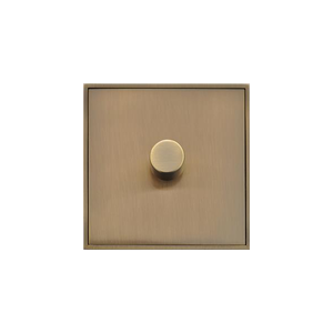Executive Range Antique Brass Switches & Sockets, EX91 - 1 Gang Dimmer 250 watts (Compatible with halogen/ incandescent bulbs) by Heritage Brass By M-Marcus