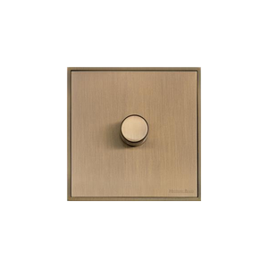 Executive Range Antique Brass Switches & Sockets, EX91 - 1 Gang Dimmer 400 watts (Compatible with halogen/ incandescent bulbs) by Heritage Brass By M-Marcus