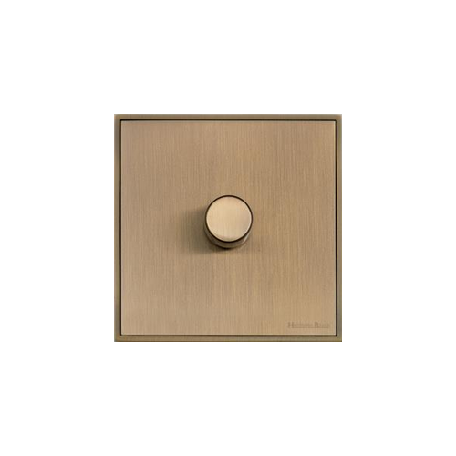 Executive Range Antique Brass Switches & Sockets, EX91 - 1 Gang Dimmer 400 watts (Compatible with halogen/ incandescent bulbs) by Heritage Brass By M-Marcus