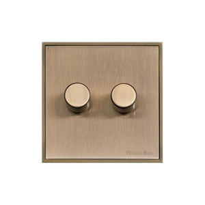 Executive Range Antique Brass Switches & Sockets, EX91 - 2G Multi Location Primary Dimmer by Heritage Brass By M-Marcus