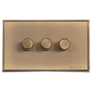 Executive Range Antique Brass Switches & Sockets, EX91 - 3G Multi Location Secondary Dimmer by Heritage Brass By M-Marcus