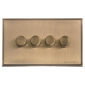 Executive Range Antique Brass Switches & Sockets, EX91 - 4G Multi Location Primary Dimmer by Heritage Brass By M-Marcus