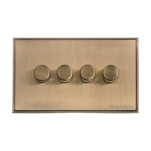 Executive Range Antique Brass Switches & Sockets, EX91 - 4G Multi Location Secondary Dimmer by Heritage Brass By M-Marcus
