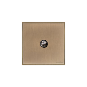Executive Range Antique Brass Switches & Sockets, EX91 - 1 Gang Satellite Socket by Heritage Brass By M-Marcus