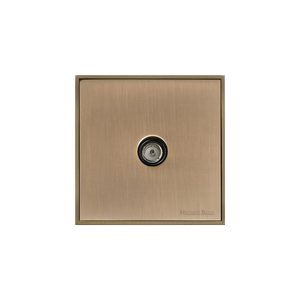 Executive Range Antique Brass Switches & Sockets, EX91 - 1 Gang Isolated TV Coaxial Socket by Heritage Brass By M-Marcus