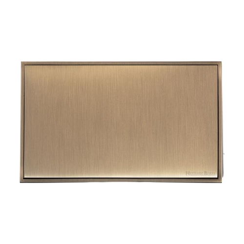 Executive Range Antique Brass Switches & Sockets, EX91 - Double Blank Plate by Heritage Brass By M-Marcus