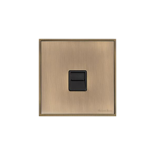 Executive Range Antique Brass Switches & Sockets, EX91 - 1 Gang Master Line Socket by Heritage Brass By M-Marcus